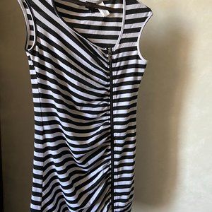 Miss Sixty Black and White Striped Mini Dress
